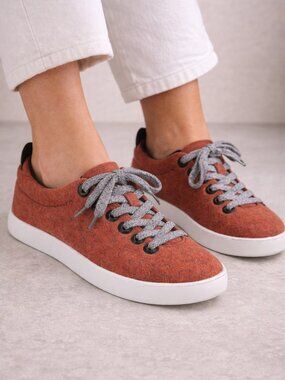 Allbirds Wool Pipers Brick Orange Merino Wool Sneakers Women’s 8